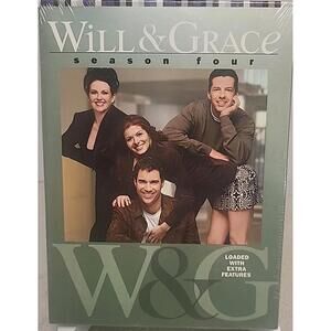Will & Grace Season Four (DVD 2005, 4-Disc Set) Loaded w/ Extra Features, Sealed